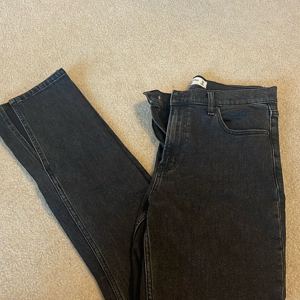 Black jeans skinny flare